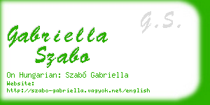 gabriella szabo business card